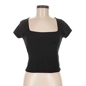 Sincerely Jules Black Square Neck Crop Top